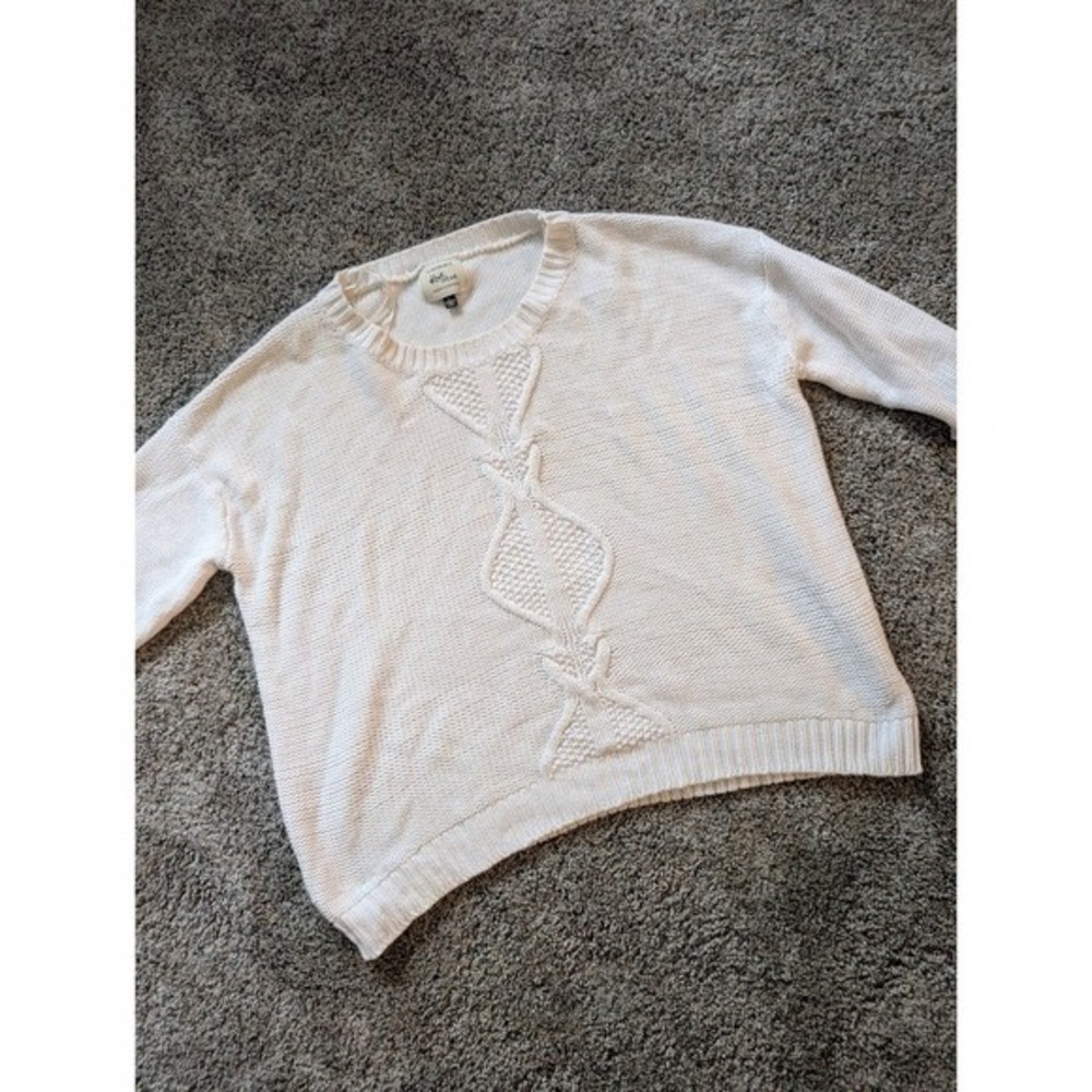 Cotton On Knitwear Cream Cable Knit Relaxed Fit Sweater Women's